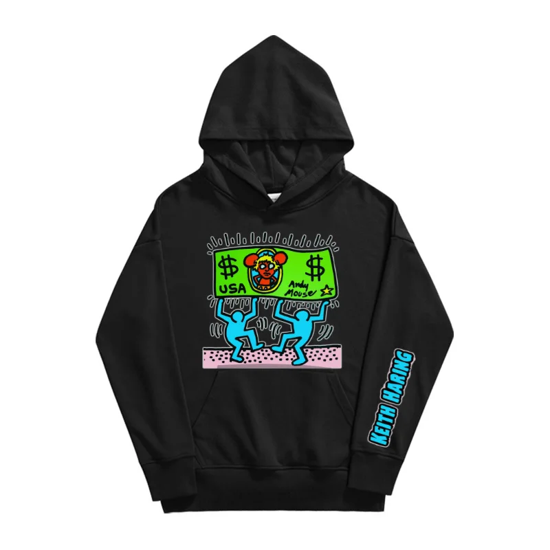 Осенняя одежда свитер шалость хип хоп классический свободный балахон Кит Харинг