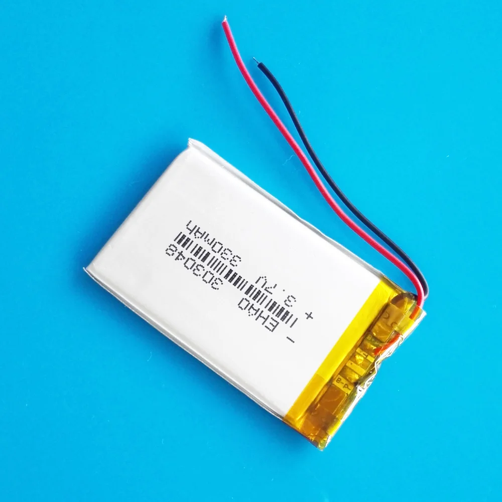 Оптовая продажа 10 шт. литий-полимерный аккумулятор 3 7 в 330 мА · ч 303048 для MP3 GPS DVD