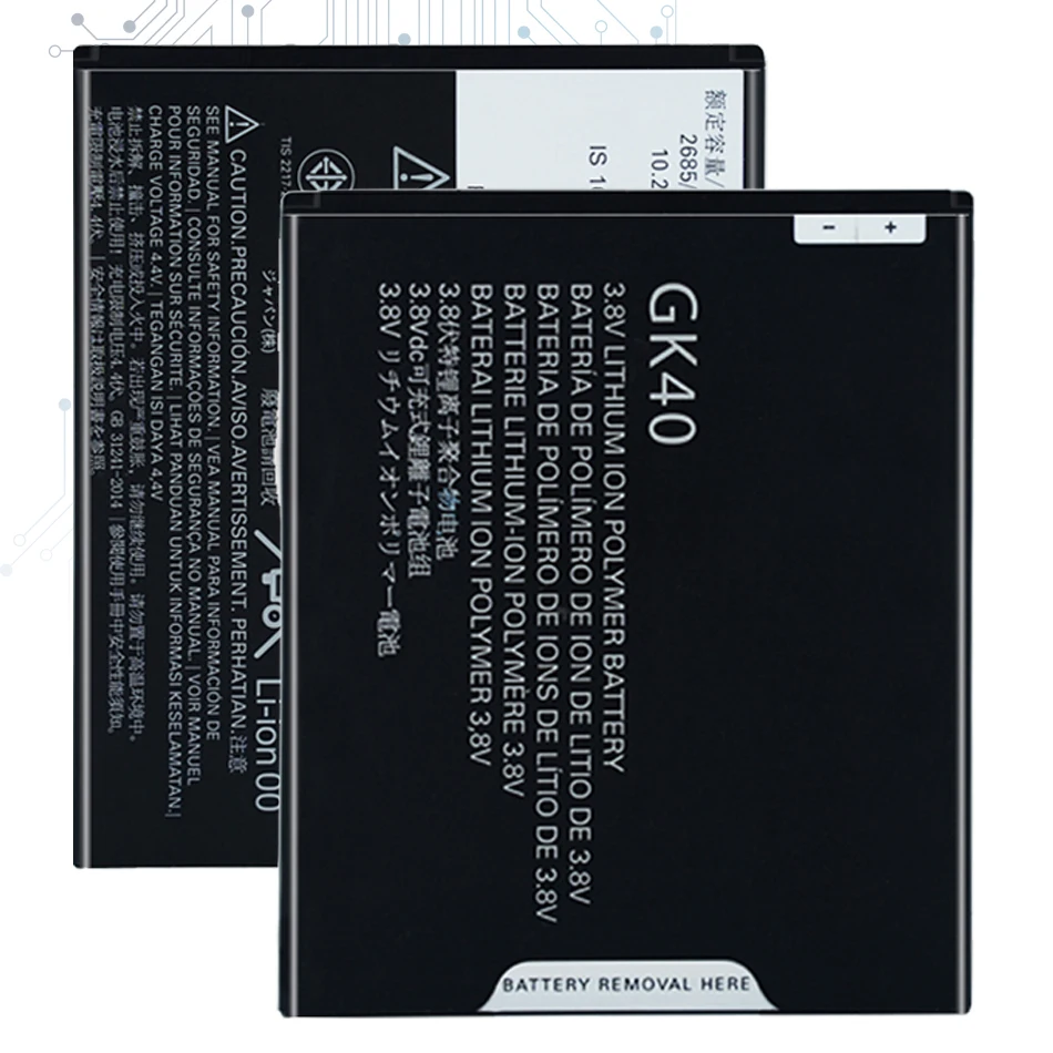 

Original Kikiss GK40 2800mah Battery G4Play For Motorola Moto G4 Play E4 XT1766 XT1607 XT1609 XT1600 MOT1609BAT SNN5976A GK 40