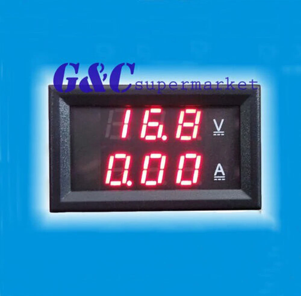 Новый цифровой вольтметр Амперметр постоянного тока 0-100 в 20 А с двойным
