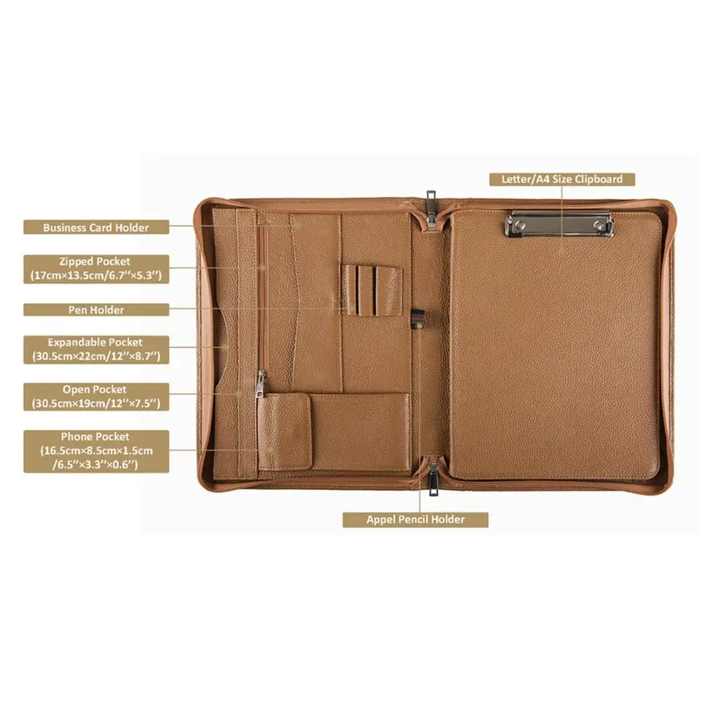 Ручной работы из натуральной кожи Padfolio портфель чехол персонализированный