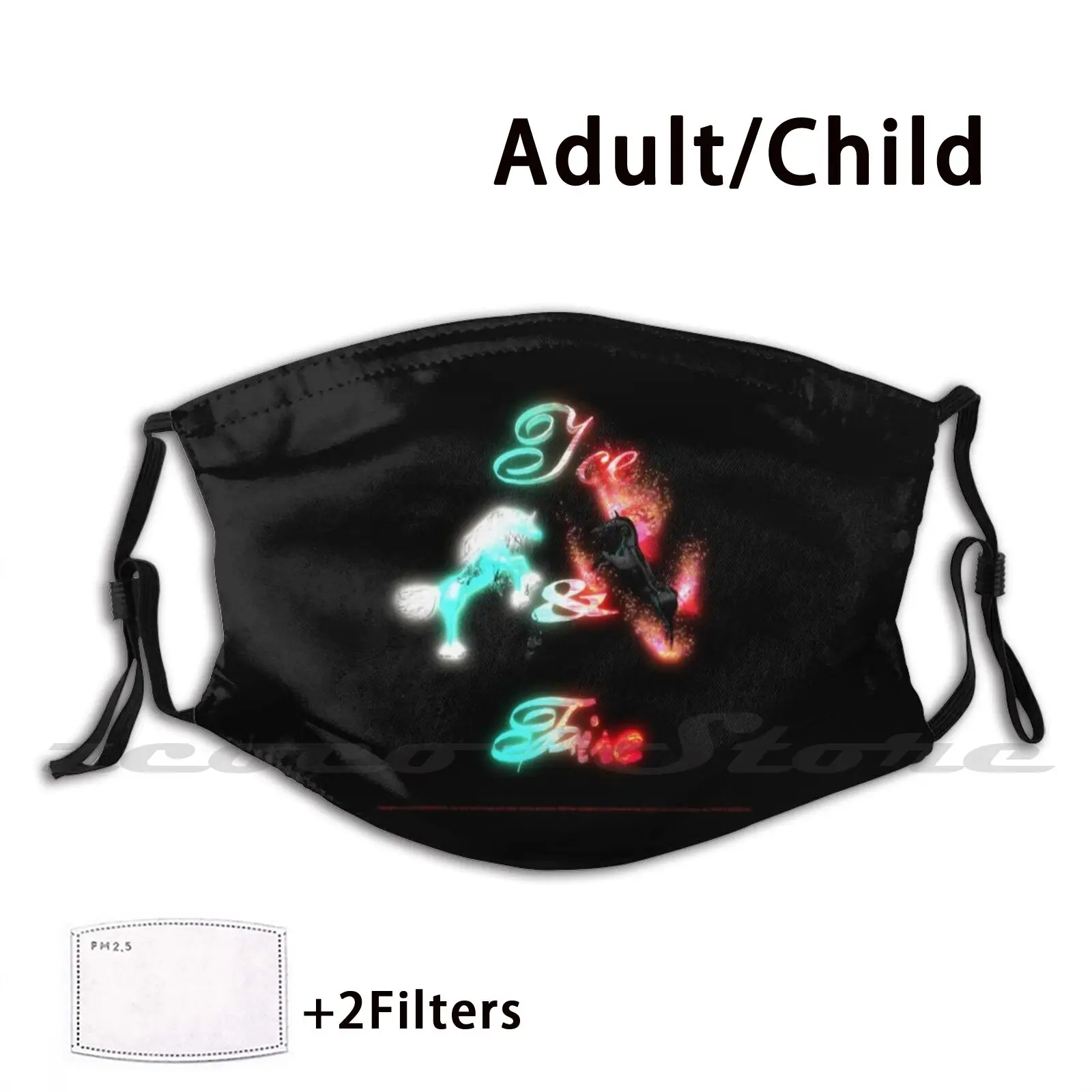 Моющаяся трендовая фильтровальная маска Pm2.5 для Льда и Огня 3D СКАЗОЧНАЯ ЛОШАДЬ