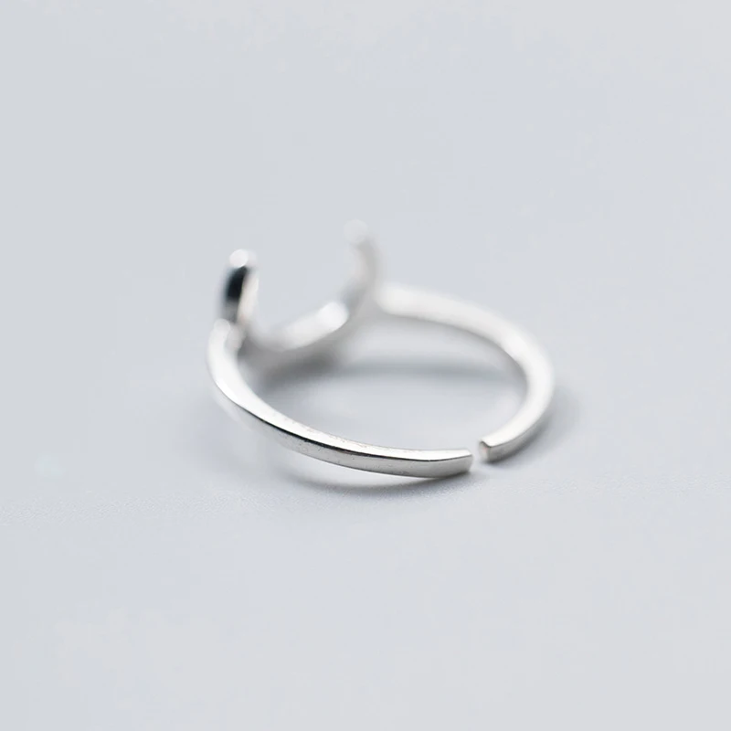 ElfoPlataSi,,, 925, цельное, Настоящее серебро, Луна, коктейльное кольцо, открывающееся, для девочек, детей, рождественский подарок, ED153