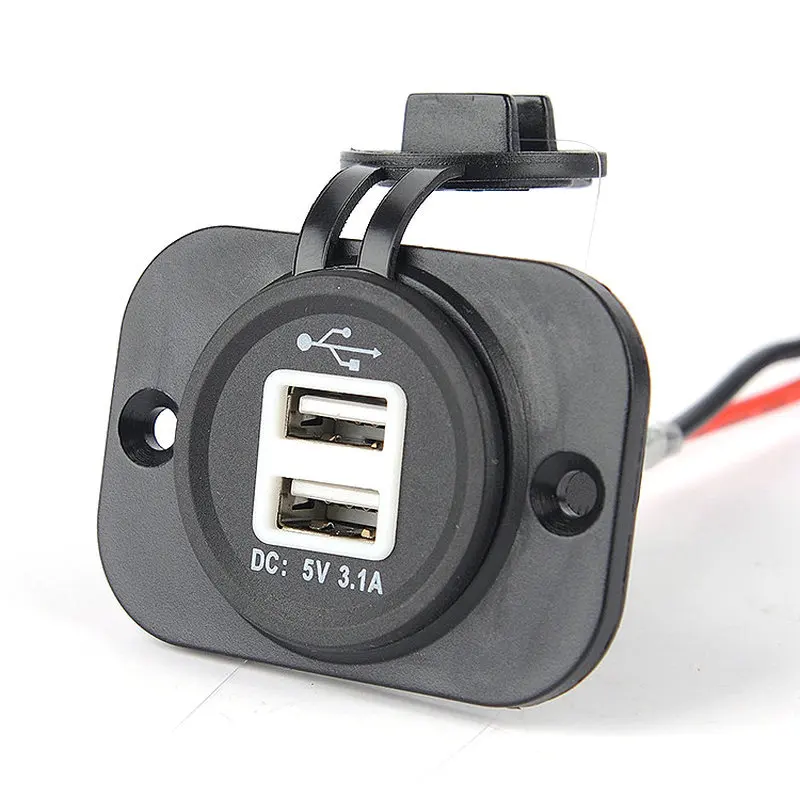 Автомобильное зарядное устройство автомобильное двойной USB высокоскоростное 12 24