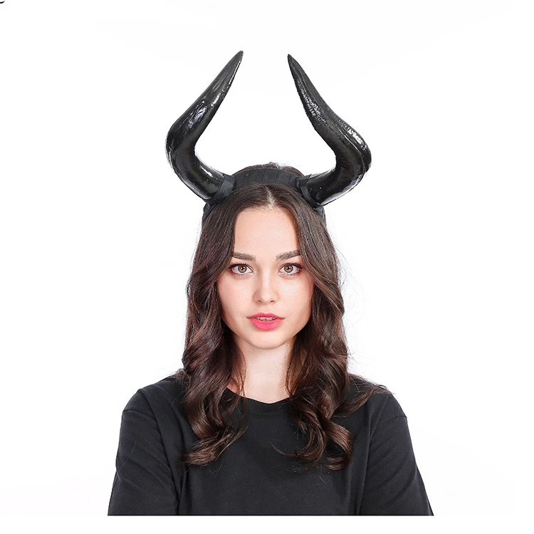 Maleficent Pora головной убор уникальный Хэллоуин стерео Дьявол Рога повязки на голову с черепом Готический овечий Рог головной убор повязка для волос Косплей