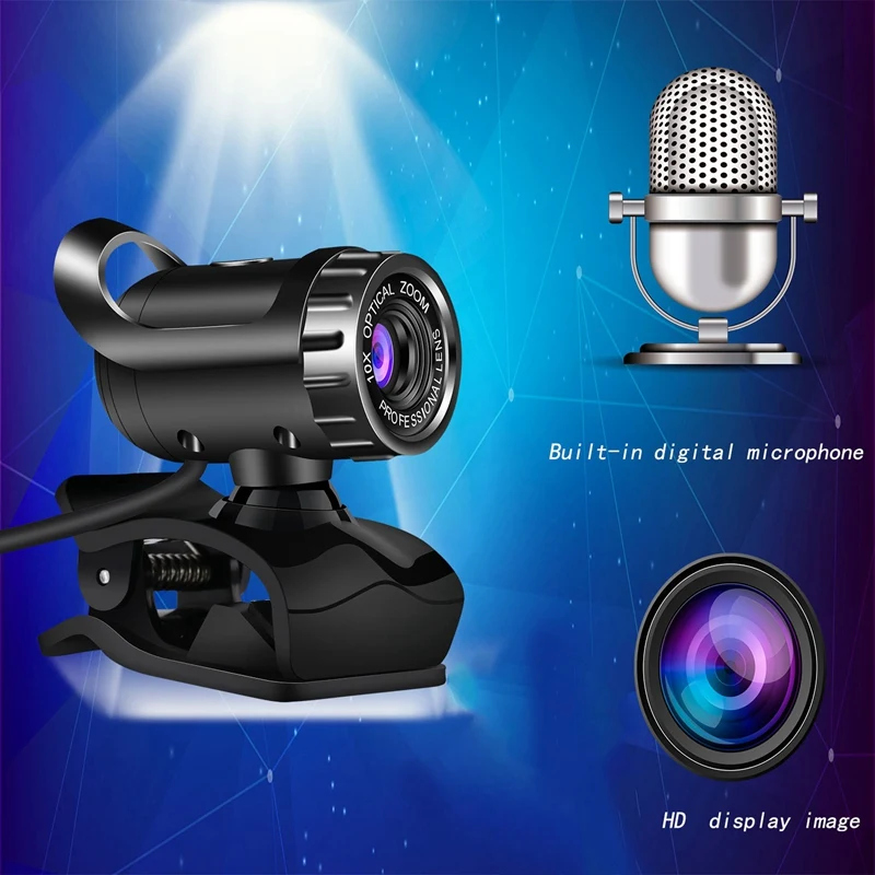

A1 Web Camera USB High Definition Webcam Web Cam 360 Degree MIC Clip-On for Youtube Computer PC Laptop Notebook Camera Black