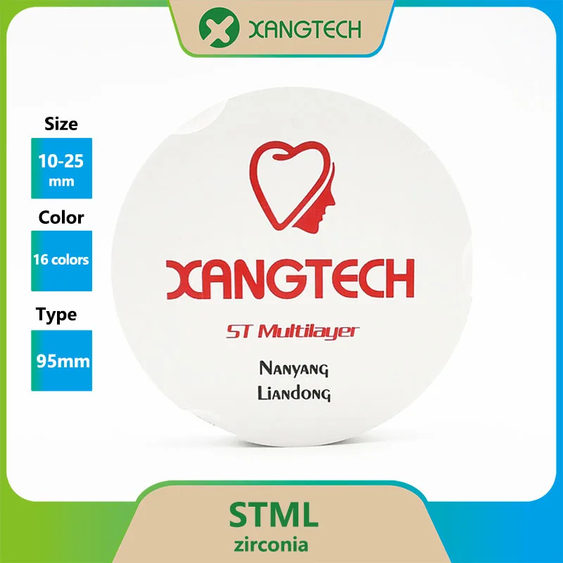 

XANGTECH ST Multilayer A3 Pre-shaded Zirconia Block 95-16mm for Dental Lab Cad Cam