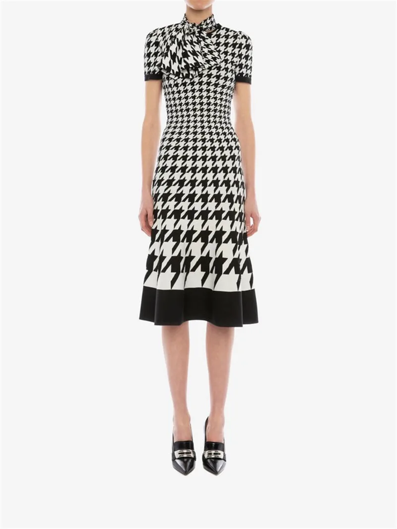 

Vestido плотное Бандажное платье жаккардовое с коротким рукавом ТРАПЕЦИЕВИДНОЕ миди женское Бандажное платье знаменитость вечернее платье