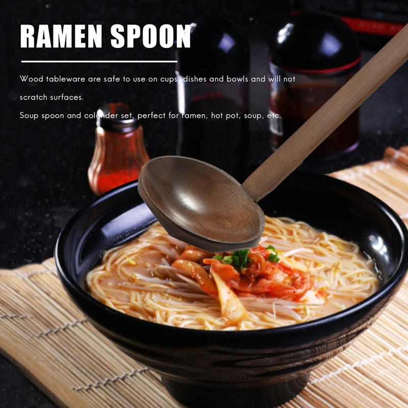 6 Pcs Japanese Long Handle Large Spoon Ramen Shell Hot Pot Home Tableware | Дом и сад