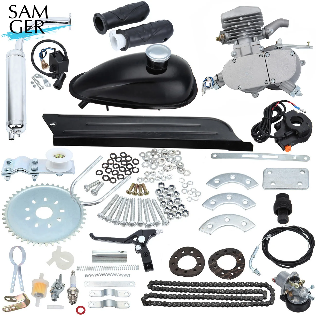 2 тактный велосипедный газовый двигатель 80 куб. См комплект для самостоятельной