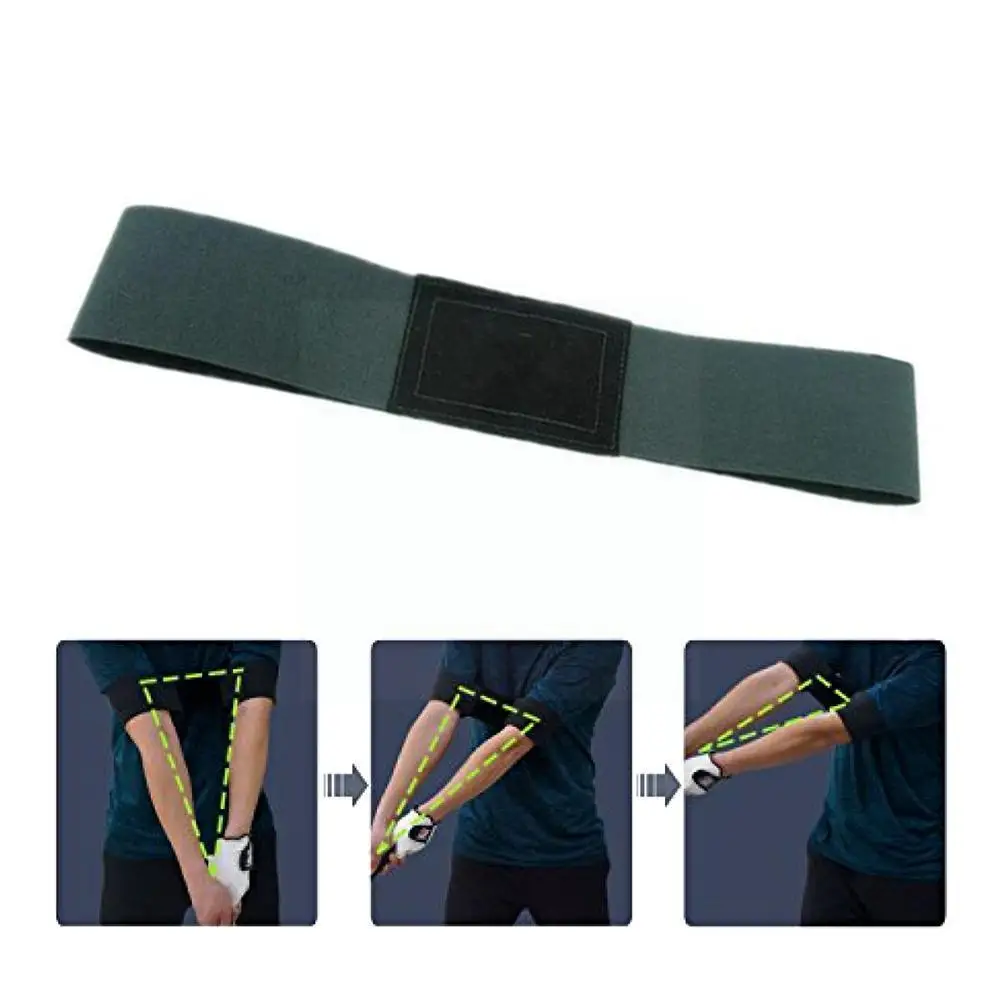 

Golf Swing Trainer Practicing Guide Gesture Alignment Correct Belt Training Aid Swing Arm Elastic Aids Trainer Band I4A5