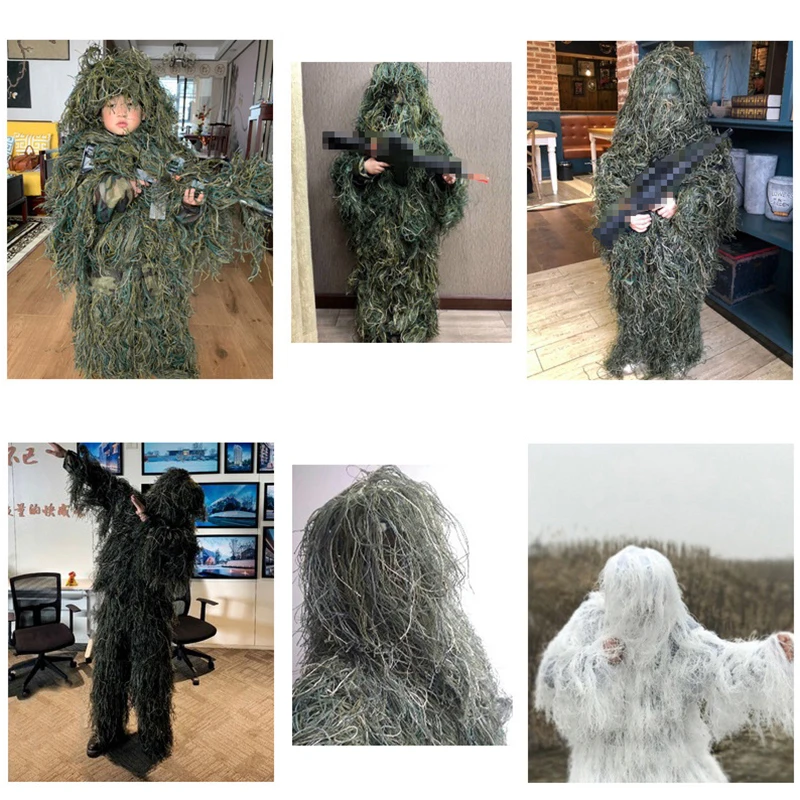 Камуфляжный военный тактический Костюм Ghillie уличная охотничья Боевая куртка CS