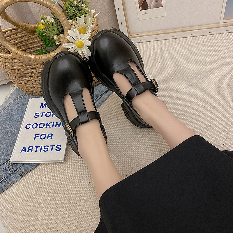 Маленькие кожаные туфли в корейском британском стиле ретро японском женские