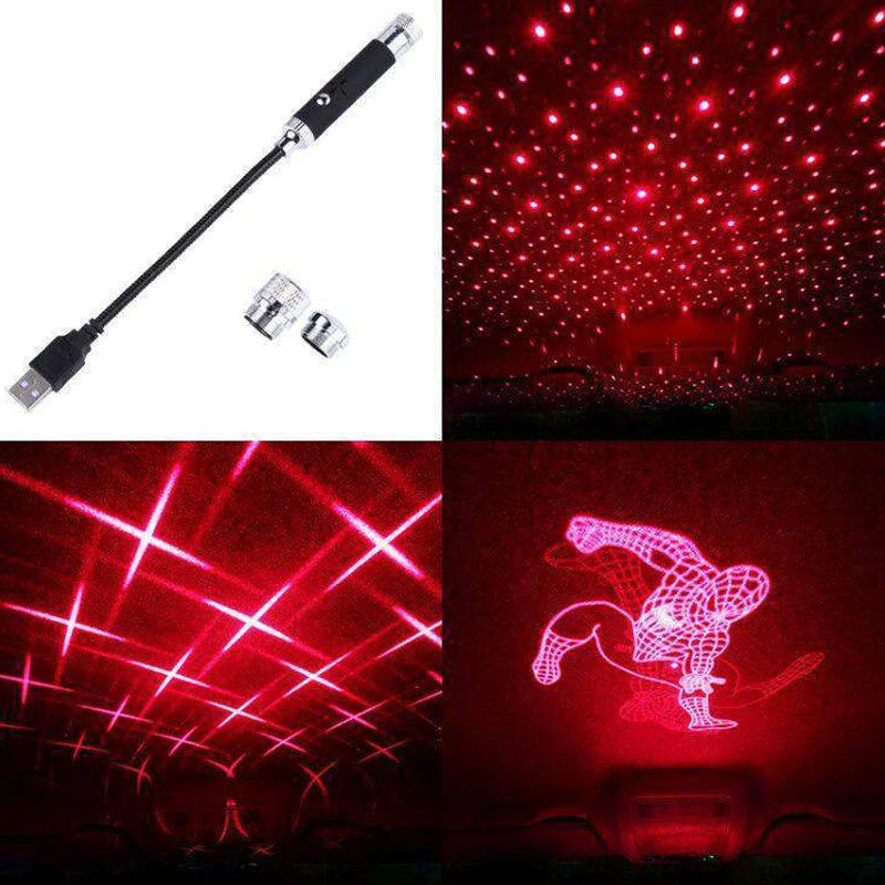 

Car Roof Star Night Lights Interior Ceiling Projector Light Adjustable LED Galaxy Atmosphere Lamp Mini Modified Car Starry USB