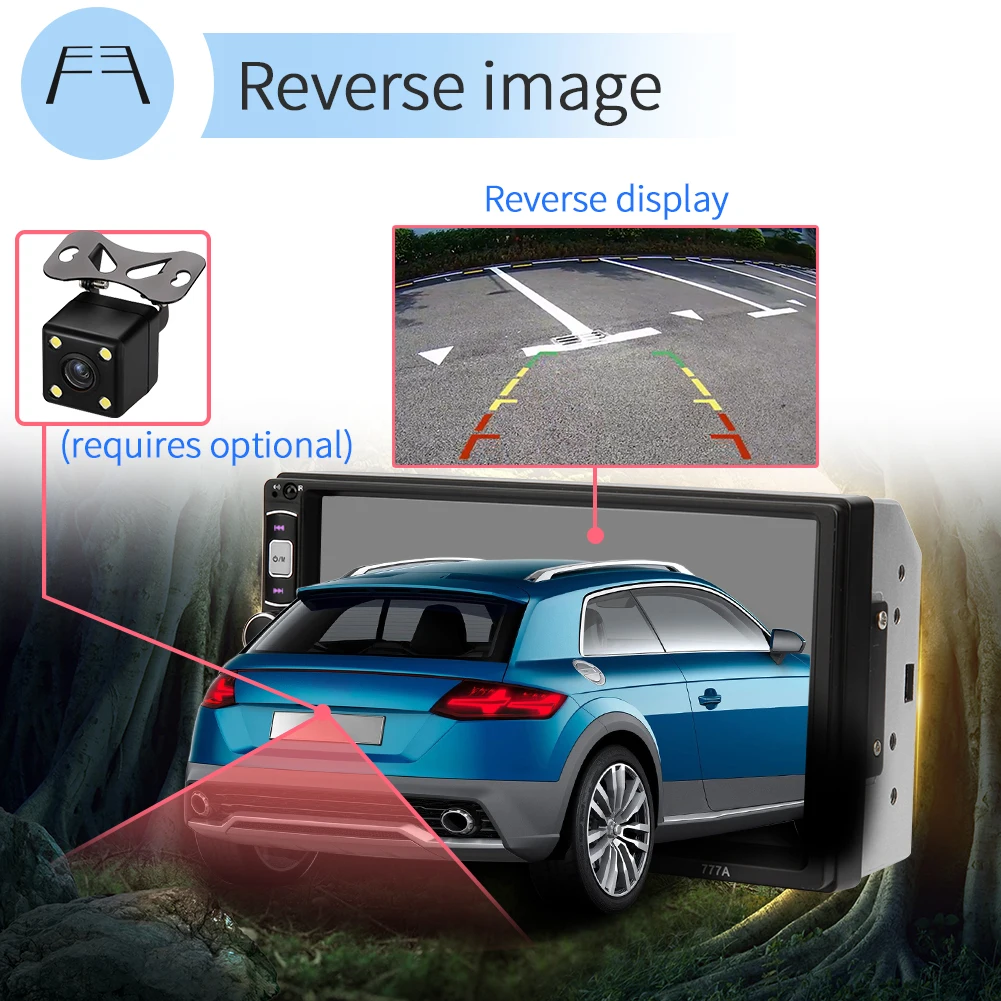 AMPrime 2 din Автомобильная Радио 7 &quotBluetooth стерео MP5 мультимедийный плеер Mirrorlink Bluetooth FM