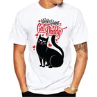 Модная мужская футболка с надписью World's Greatest Cat Daddy, повседневные топы в хипстерском стиле с короткими рукавами, футболки с принтом Black Cat, забавная классная футболка