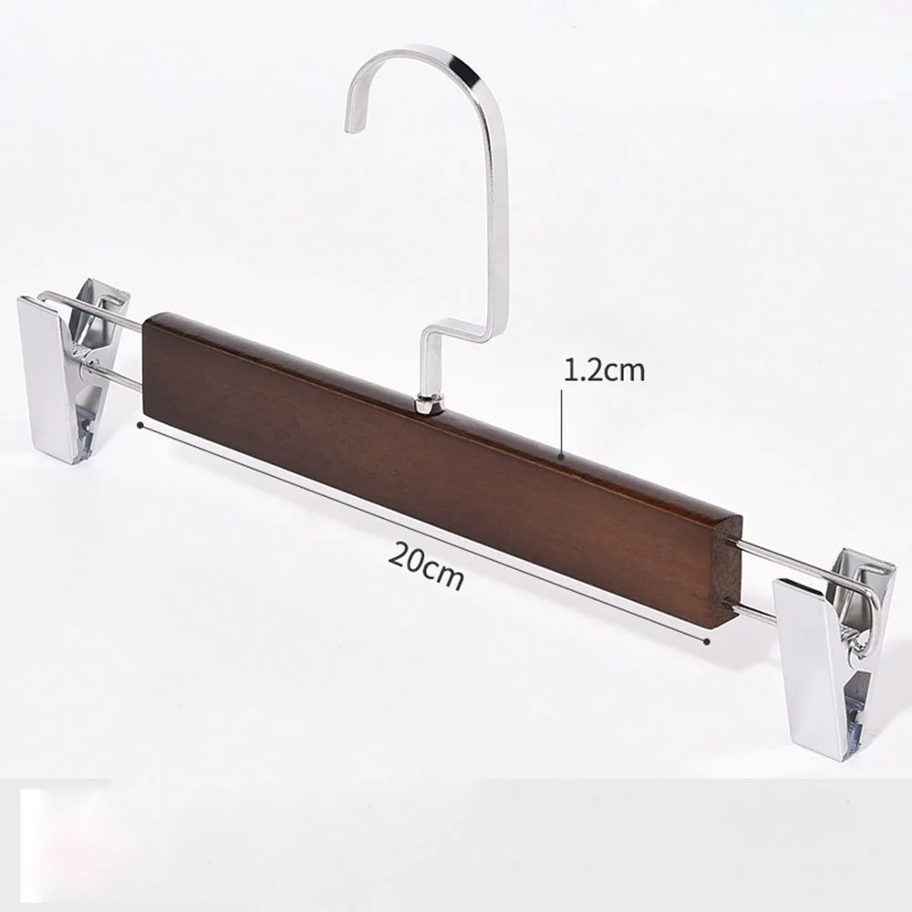 1 PCS Clothes Hanger Organizer Multifunction Skirt Clip Solid Wood Pants Folder Anti-skid Trousers Rack Drying Ra |
