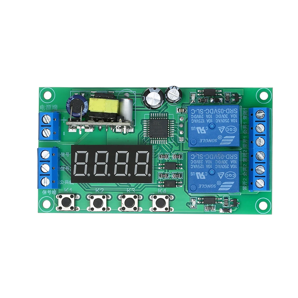 2 канала реле задержки таймера модуль постоянного тока 7 ~ 30 Вт светодиодный