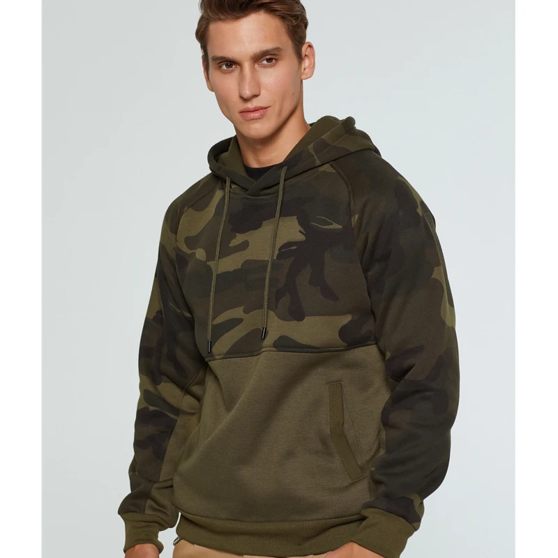 

Camouflage Men Hoodie 2020 Brand Patchwork Hip Hop Sweatshirt Male Autumn Fleece Hoody Tops Warm Hooded Pullovers Mens Army Coat