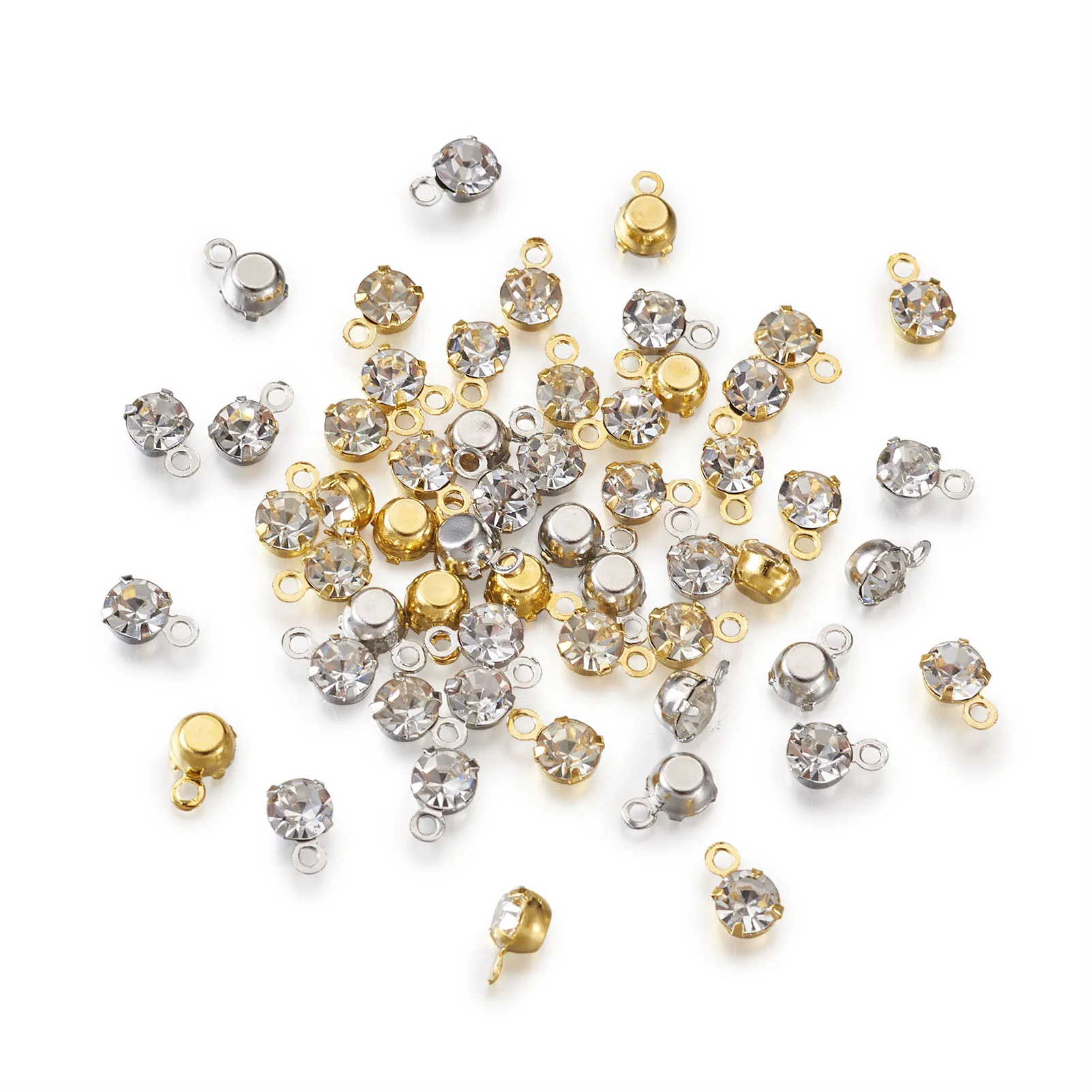 1 коробка оправа из латуни и сплава со стеклянными Стразы Ближнего Востока