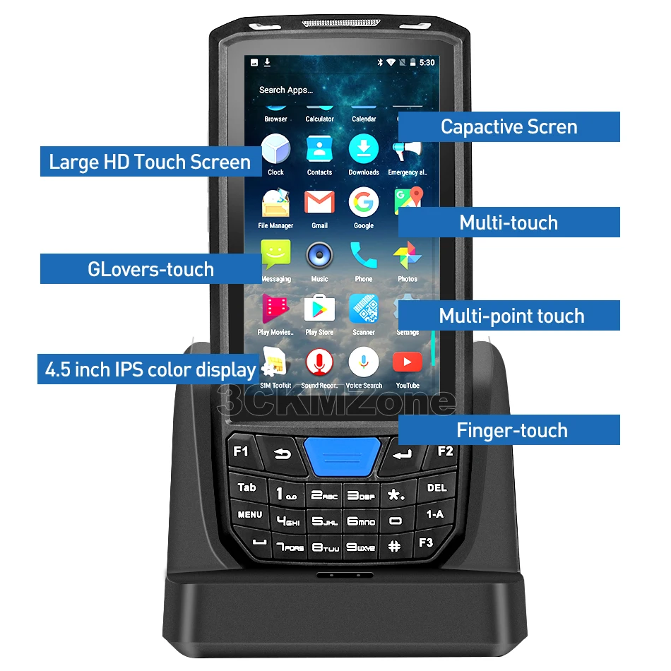 PDA handhelds терминал Android 8,1 PDA wifi сканер штрих-кода беспроводной 2d сборщик данных считыватель штрих-кодов сканер 1D лазер 2D QR