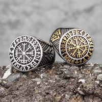 viking myth odin triangle symbol stainless steel mens rings punk hip hop for male boyfriend jewelry creativity gift wholesale
