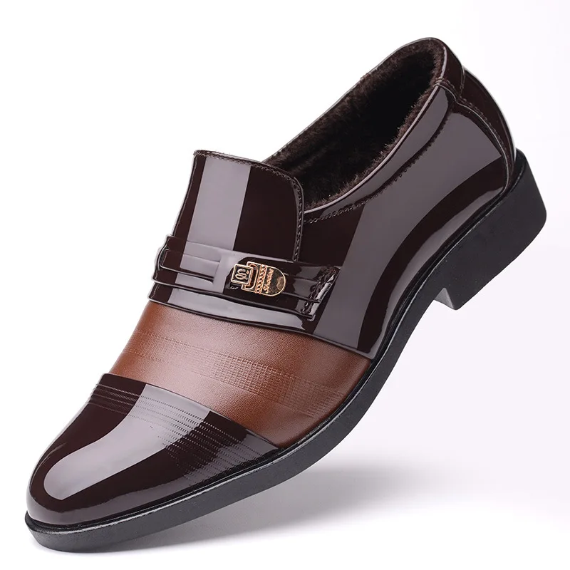 Fashion Business Dress Men Shoes Formal Slip On Dress Shoes Men Oxfords Footwear High Quality Genuine Leather Shoes For Men