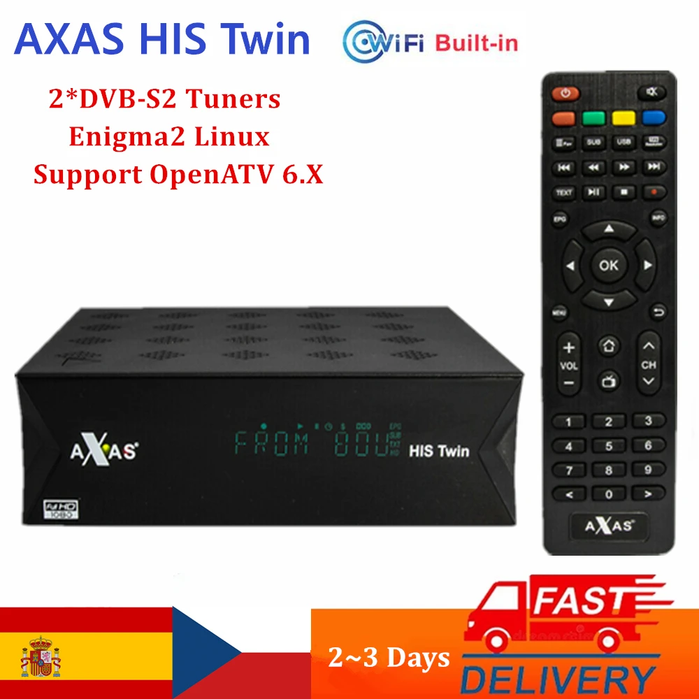 Горячая Распродажа Axas His двойной спутниковый ресивер 1080P HD телефон встроенный WiFi