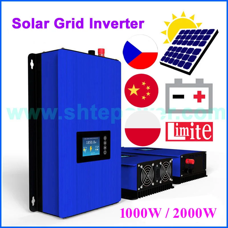 

Free Shipping inverter for grid tie solar panels system 1KW 1000W 24V 48V input LCD display wifi plug Battery Discharge mode