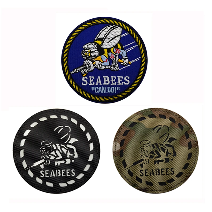 Военная инфракрасная нашивка морского флота США Seabees Тактическая SEABEE отражающая