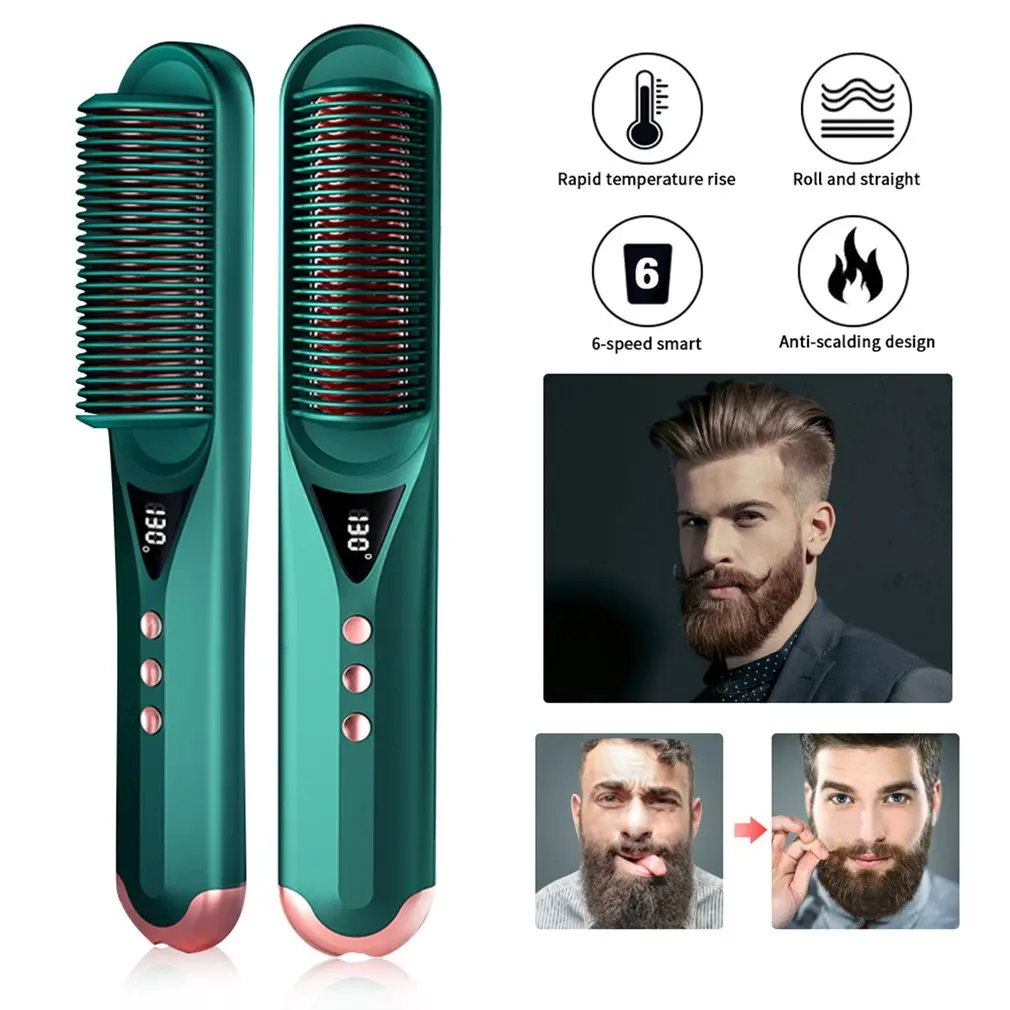 

Многофункциональная Расческа для укладки нагревательная прямая расческа для волос электрическая щетка для волос выпрямитель с отрицатель...