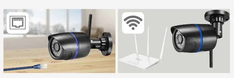 Ip-камера Wifi 1080P 720P ONVIF Беспроводная Проводная P2P CCTV пулевидная камера наруэного наблюдения с слотом для карт MiscroSD Max 64G