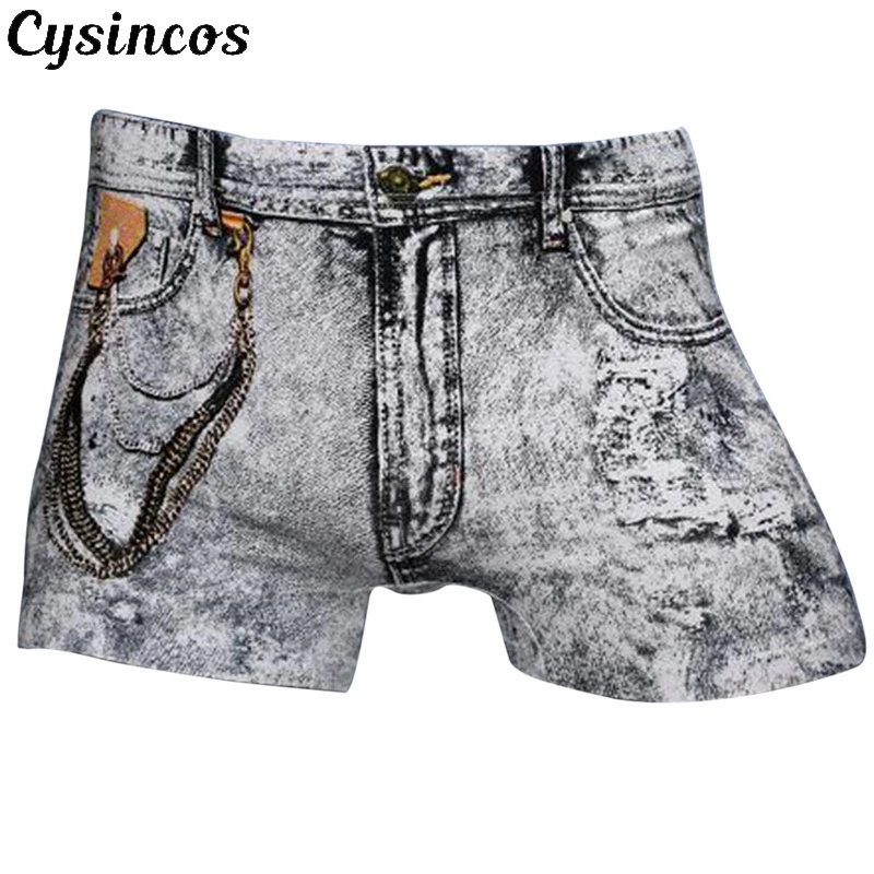 Мужские дышащие хлопковые трусы боксеры CYSINCOS мягкие тонкие с принтом 2019|Мужские