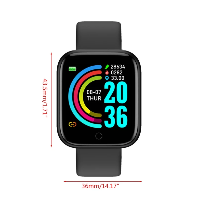

Y68 Smart Watch Women Men Sport Bluetooth Smart Band Heart Rate Monitor 24BD