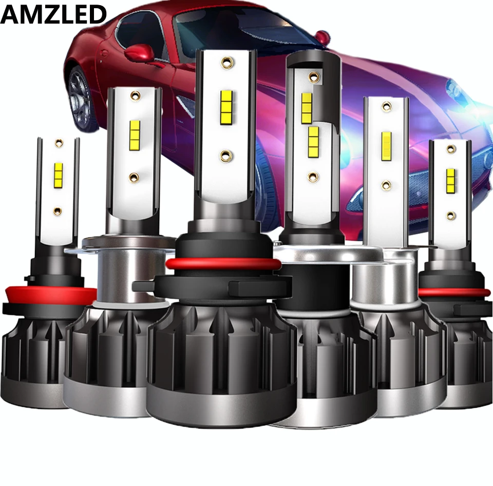 Светодиодный фонарь AMZ для автомобильных фар светодиодный светильник H7 12000LM H11 H4 H1