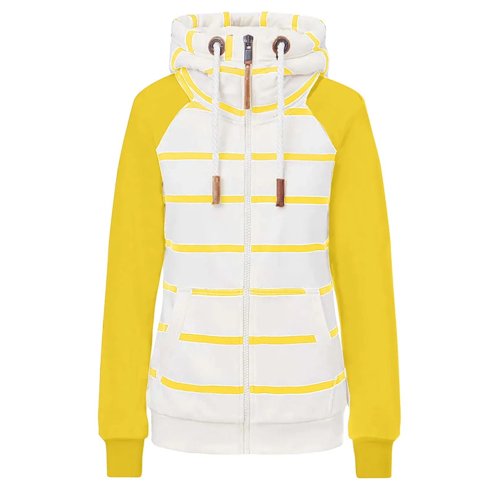 

Women Fashion Casual Stripe Print Zipper Long Sleeve Pocket Loose Coat Spring Casual Pullovers Women New Vestido De Mujer