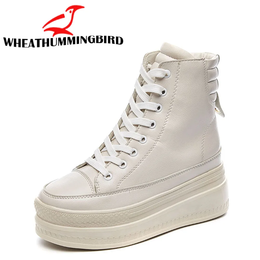 Брендовая женская парусиновая обувь на шнуровке с высоким берцем повседневная