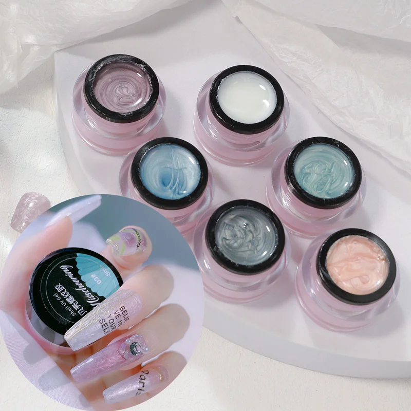 

8 ML Shell Gel Nail Art Polish Glitter DIY Irregular Pearly Semi-Permanent Varnish Gel Nail Supplies For Professionals