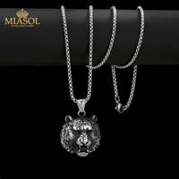 necklace men tiger head made high of quality stainless steel wear resistant jewelry trend boy unique choker on the neck pendant