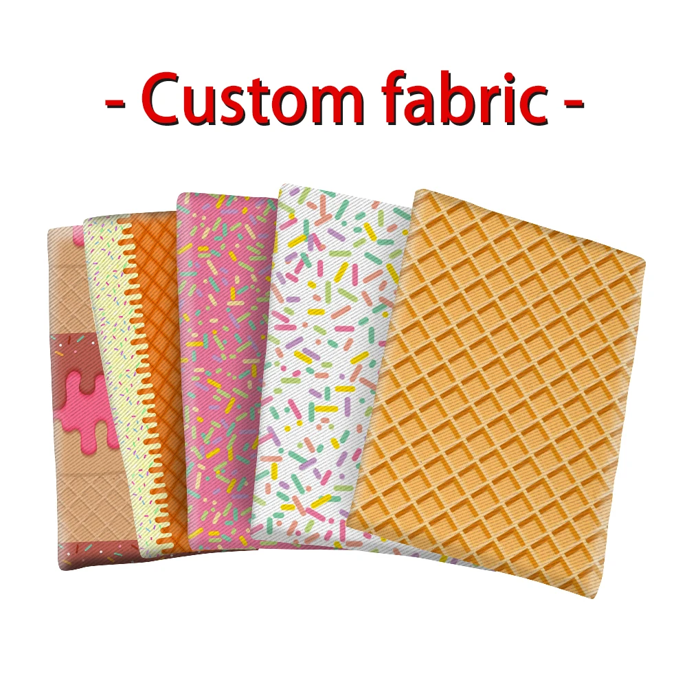 

custom Print Polyester Fabric Twill Fabric / Bubble cotton for DIY Sewing Cloth Home Textile 100*145cm
