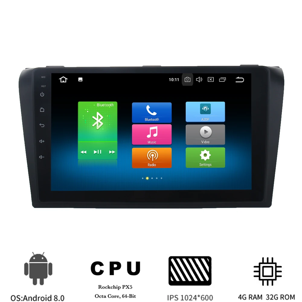 Автомобильный мультимедийный плеер 9 дюймов IPS Android 0 для Mazda 3 2006-2012 радио стерео