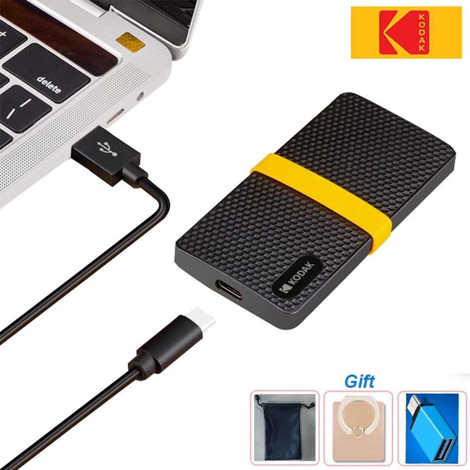 

Внешний мини-накопитель KODAK X200, 512 ГБ, 256 ГБ, 128 ГБ