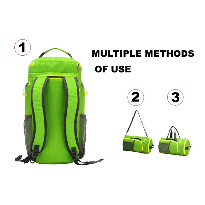 BG01 Foldable Fitness Bags Women Sport Bag Men Traning Shoulder Gym Bag Outdoor Waterproof Nylon Handbag