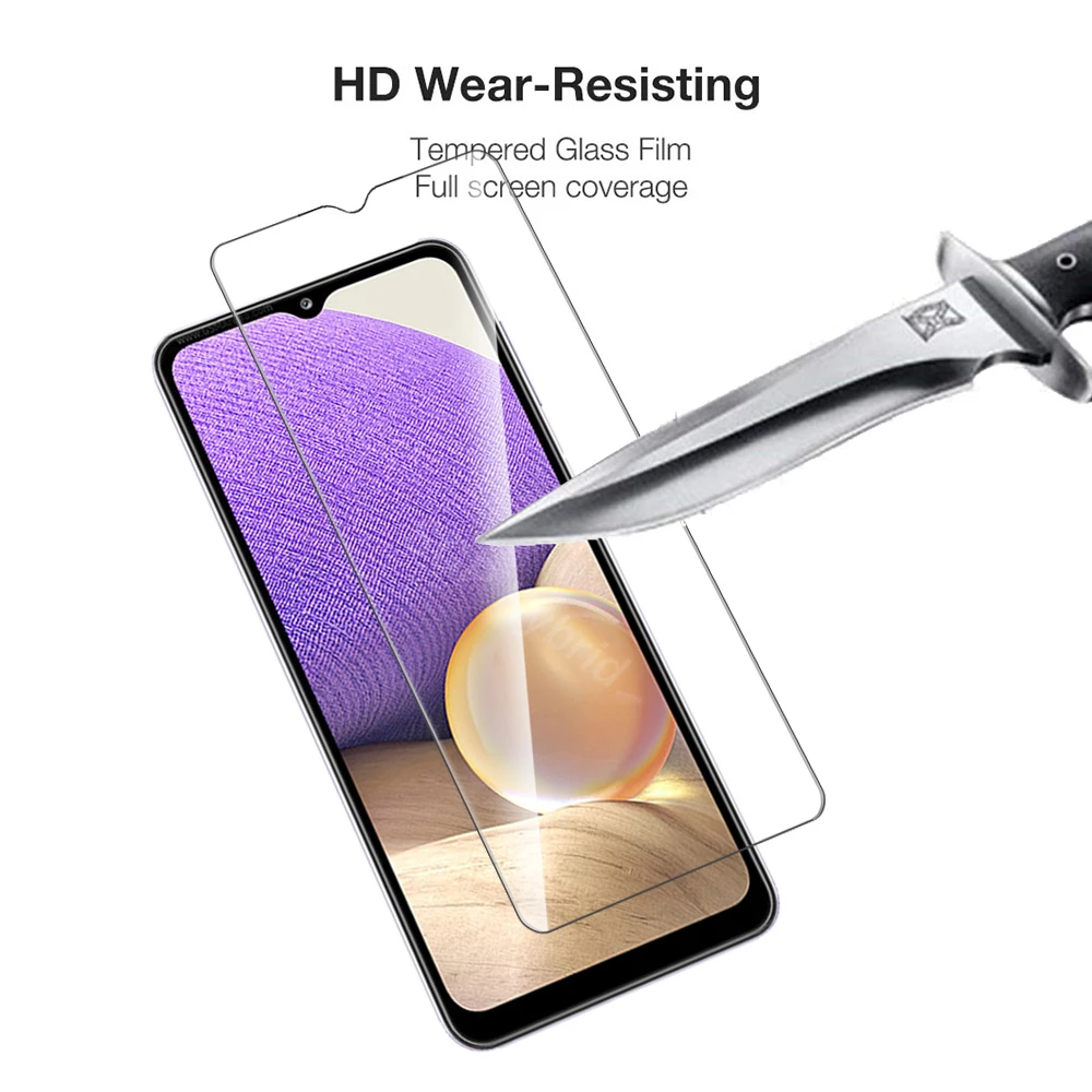 3pcs tempered glass for samsung galaxy a32 5g 4g a12 a02s a53 a52 a22 a23 a13 screen protector samsun a 12 53 32 52 protect film free global shipping