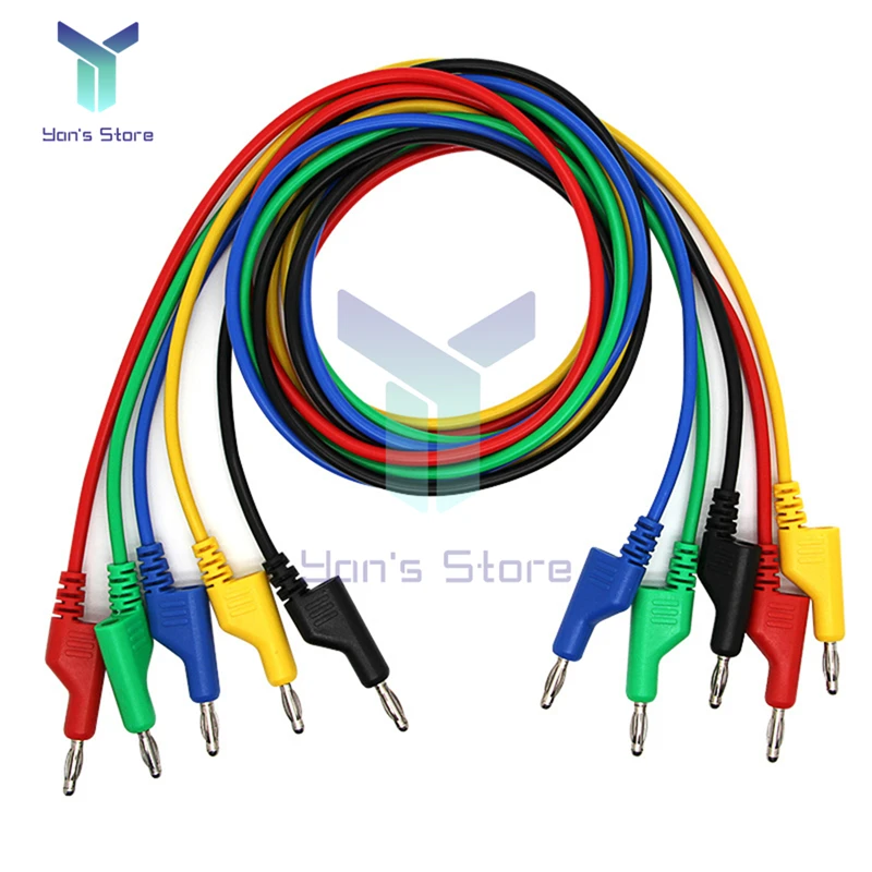 

4MM Full Copper Banana Plug Test Lead Wire Injection-type Test Lead Plug-in-plug Cord Length 1M Alligator Clip Probe Kit
