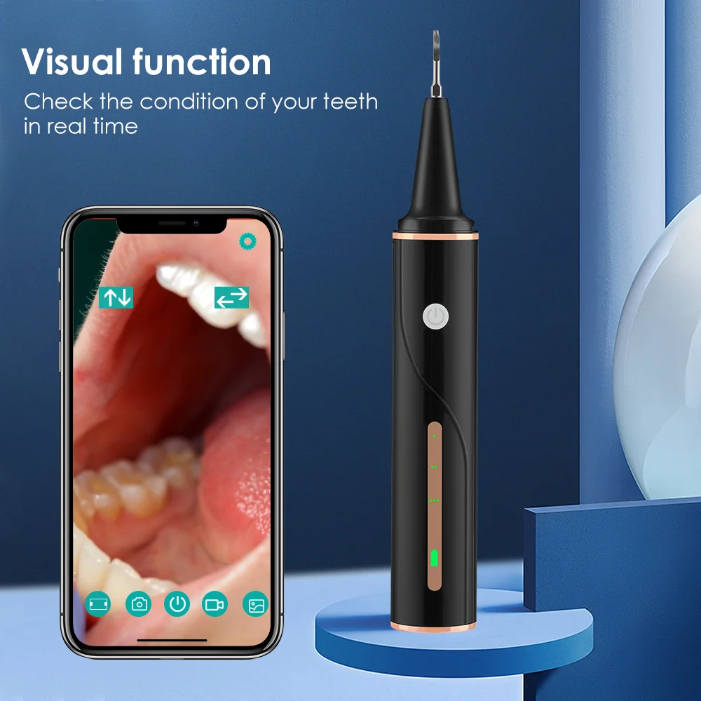 

Ultrasonic Tooth Cleaner Visual Electric Dental Scaler Calculus Remover Oral Hygiene Care Teeth Whitening Plaque Stain Cleaner