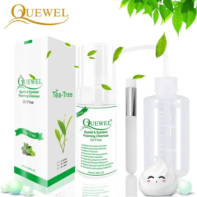 Пенка для наращивания ресниц Quewel средство очистки пена эффективное снятия