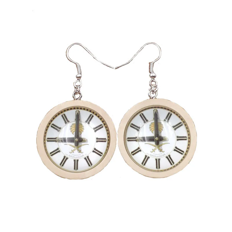 Новые деревянные серьги в стиле панк с драгоценными камнями уникальные капельки