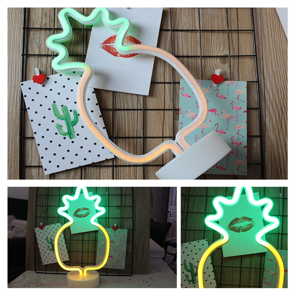 Неоновая вывеска светодиодный ночник с USB фламинго единорог радуга луна лампа