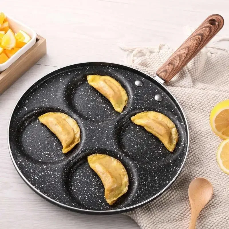 

Frying Pan Egg Dumpling Pan Fried Egg Non-stick Pan Household Fried Poached Egg Burger Mold Fried Egg Artifact Thickening Pans